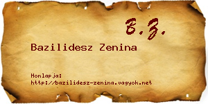 Bazilidesz Zenina névjegykártya